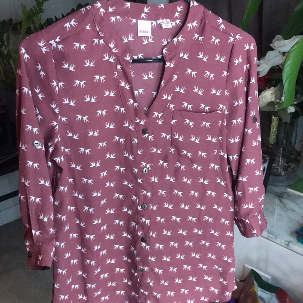 Bongo Button Up Blouse - Great w/ jeans/leggings!